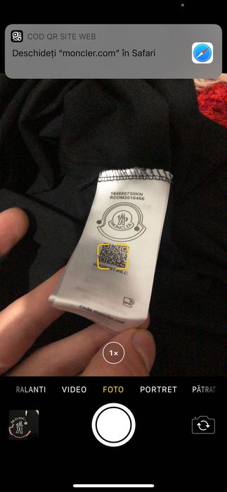 Tricou original Moncler negru