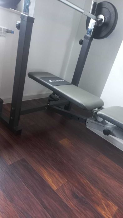 Професионална мултифункционална лежанка с лост и тежести