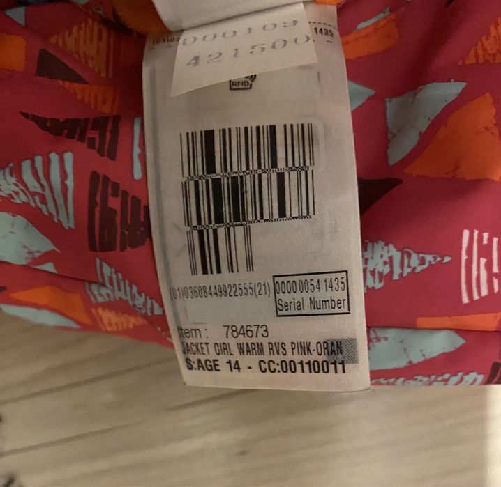 Geaca Decathlon fete cu 2 fețe varsta 14 ani