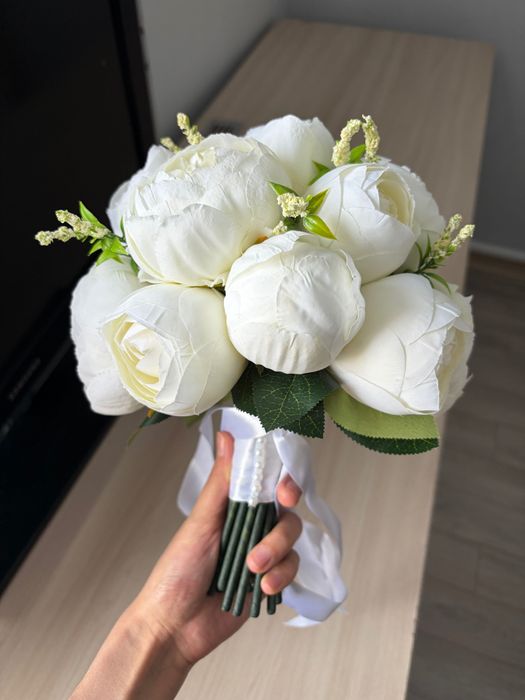 Букет свадебный, фата, шкатулка