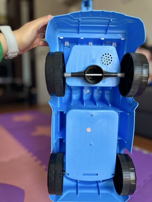 Masinuta excavator noua albastru