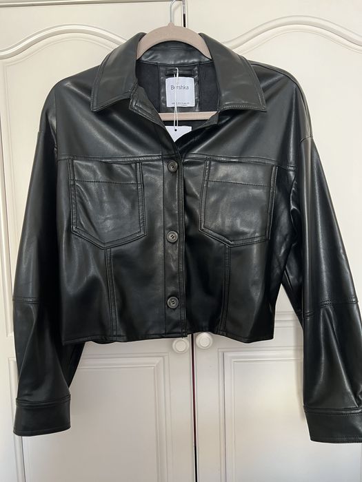 Кожена риза bershka