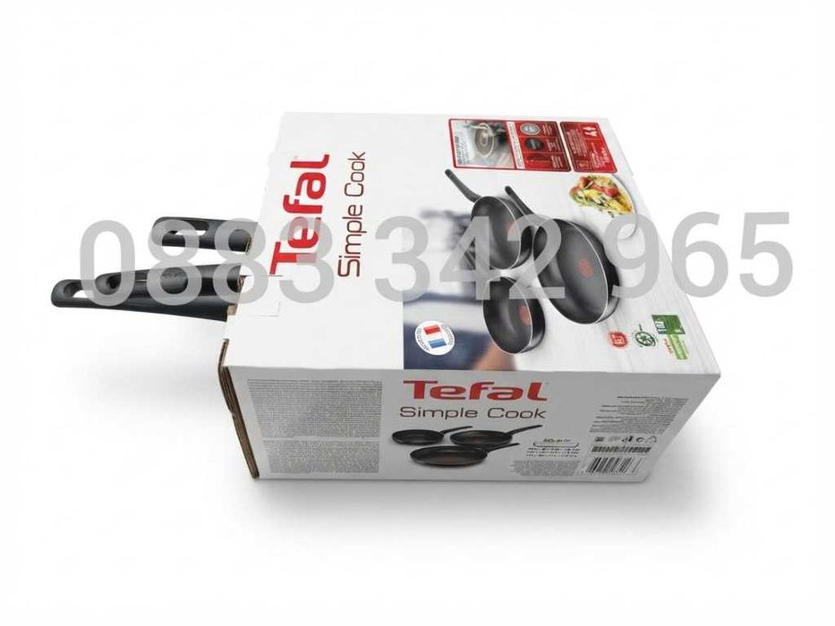 НОВИ! Комплект тигани Tefal Simple Cook 3 части 20, 24 и 28 см