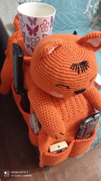 Ручная работа "Рыжий кот" диванный органайзер