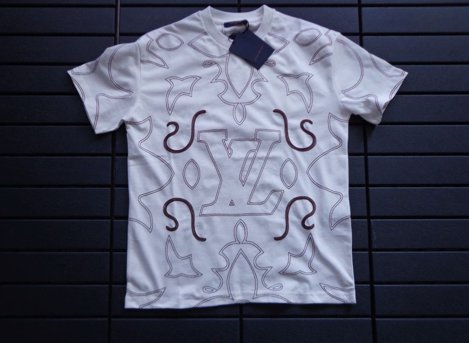 Мъжка тениска L.V-Embroidered-Cotton T shirt