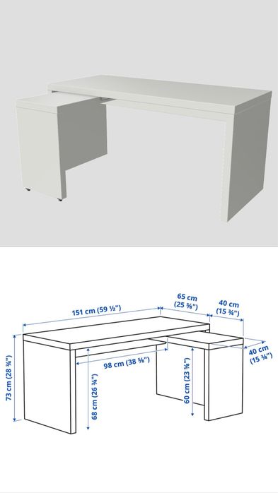 5 bucati Birouri MALM Ikea.