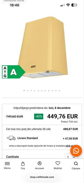 Hota decorativa Franke FSMD508 ca noua pret original 2500ron