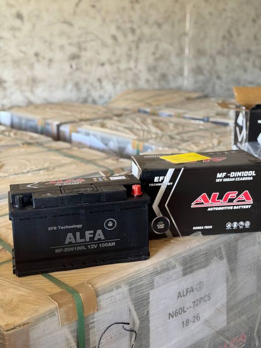 Аккумулятор Akumlyator Alfa 50/60/75/100 orginal Korea garantiya 1yil