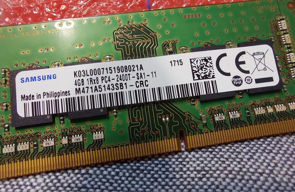 Memorie RAM 4 Gb DDR4 1Rx8 PC4-2400T-SA1-11