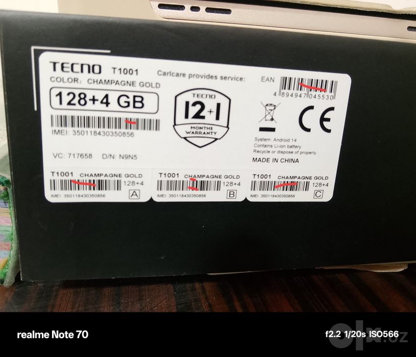 Tecno MegaPad 10, 4GB-128GB, Rangi: Champagne Gold