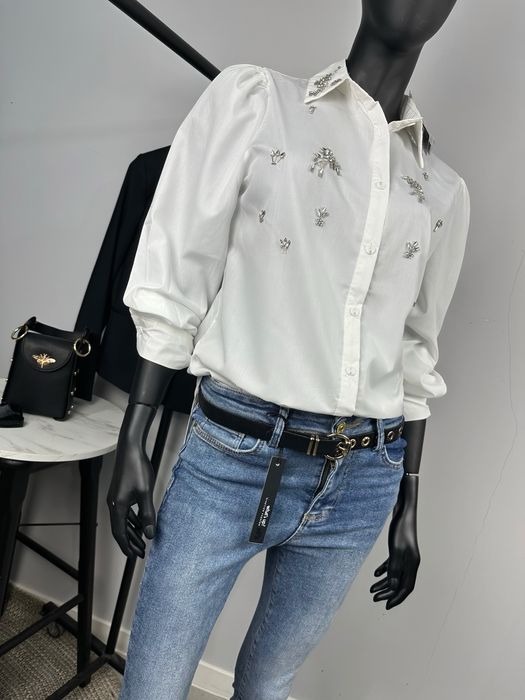 Дамска риза с камъни два цвята