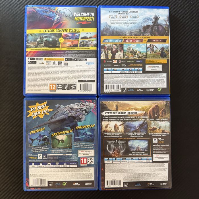 Maneater Man Eater The Crew Motorfest The Witcher 3 Wild Hunt PS4 PS5 Far Cry Primal PS4