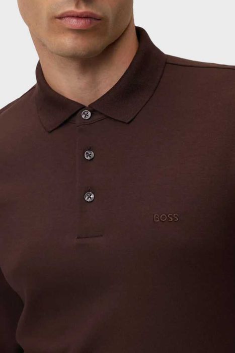 BOSS мужская рубашка-поло с длинными рукавами РАЗМЕР 2XL