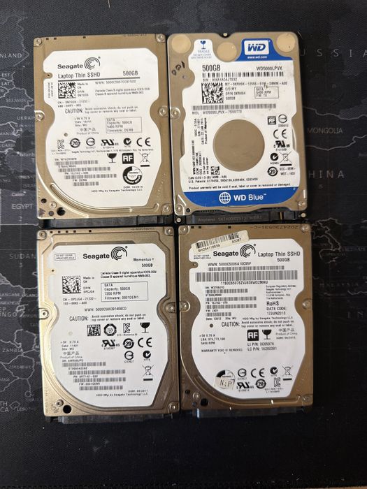 Lot 4 buc hdd laptop, 4x500gb testate cu viata 100%