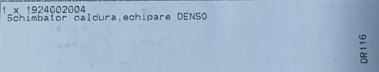 Schimbator Caldura Habitaclu Denso - NOU