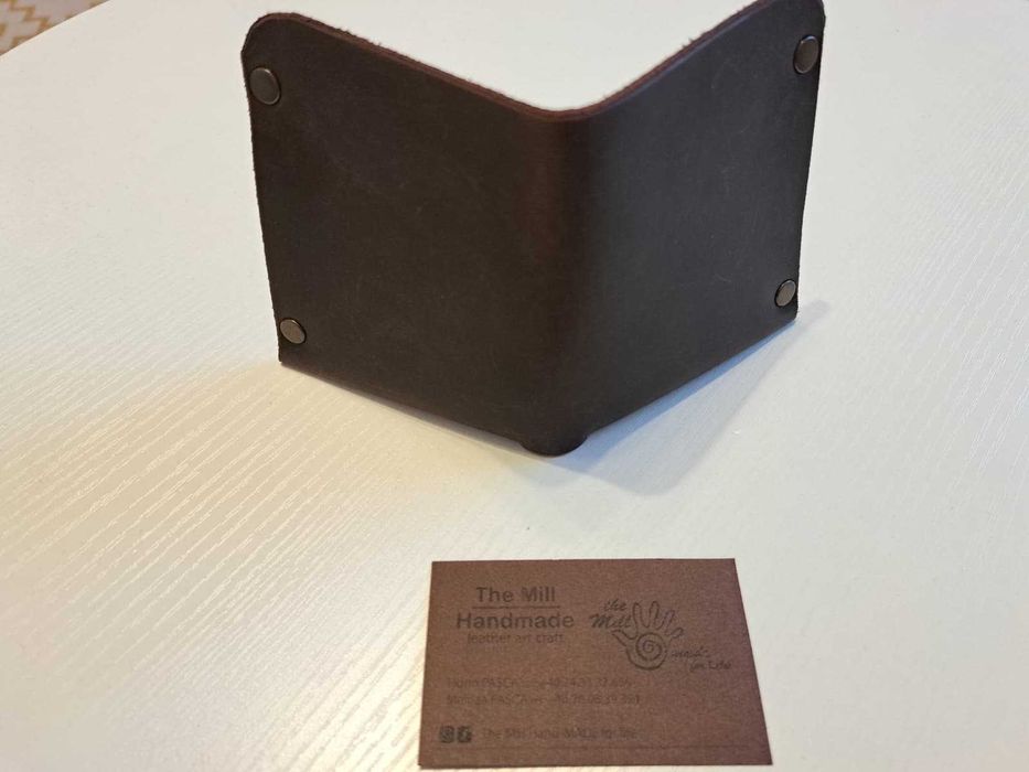 Portofel piele handmade , nou