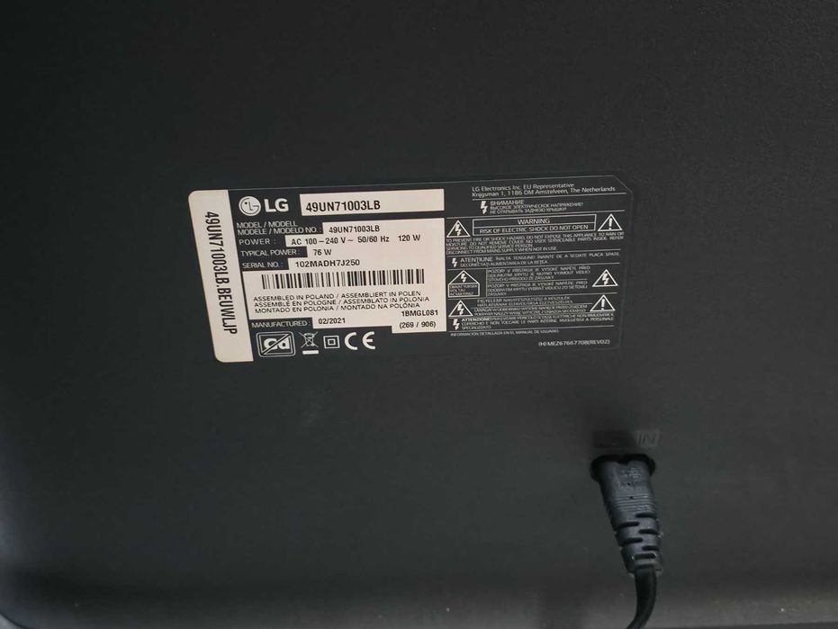 Телевизор LG 49UN71003LB 49'' (123 cm), 4K Smart UHD TV