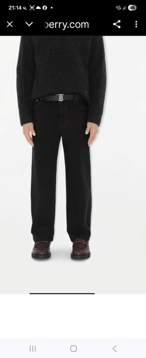 Оригинален мъжки колан Burberry/Бърбъри, двулицев, 95 см., N 38