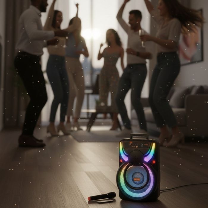 Преносима акумулаторна тонколона -8.5 инча  Bluetooth караоке