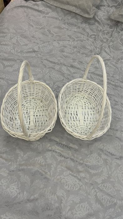 плетёные корзины с ручками!