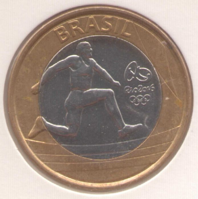 Brazil-1 Real-2014-KM# 687-Atletism, Olympic Games Rio