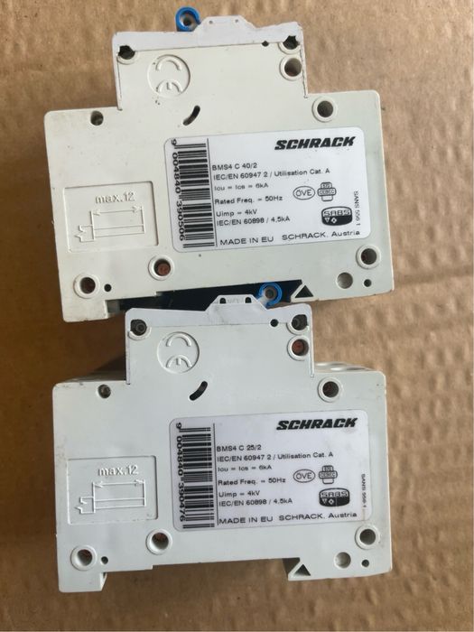 Lot aparataj electric modular ABB,Eaton, Schneider, Schrack, GE, Moeller, Syrelec – Siguranțe automate, diferențiale RCCB/RCBO și relee temporizatoare