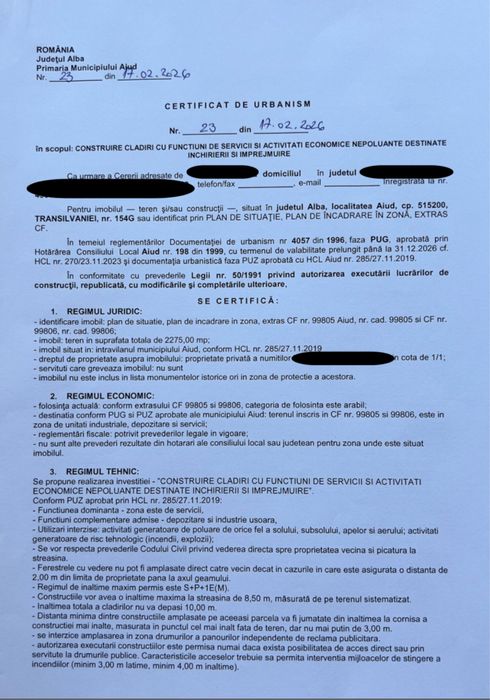 Oportunitate‼️Teren Intravilan 2.270 mp, Aiud langa A10 - Titlu‼️