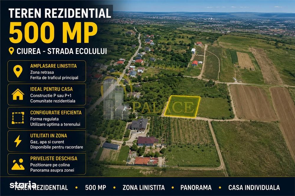Teren 500 mp,  pentru construire casa