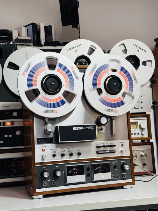 Magnetofon de colecție TEAC A-7030 + AR-70,stare foarte bună,2/4 piste