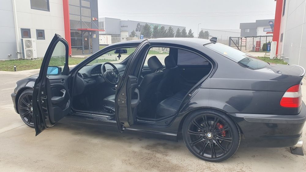 BMW e46 negru mpack 2 BENZINA piele trapa automata 135400 KM reali