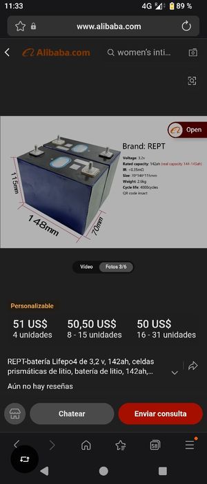 Caut celulă lifepo4 142 ah