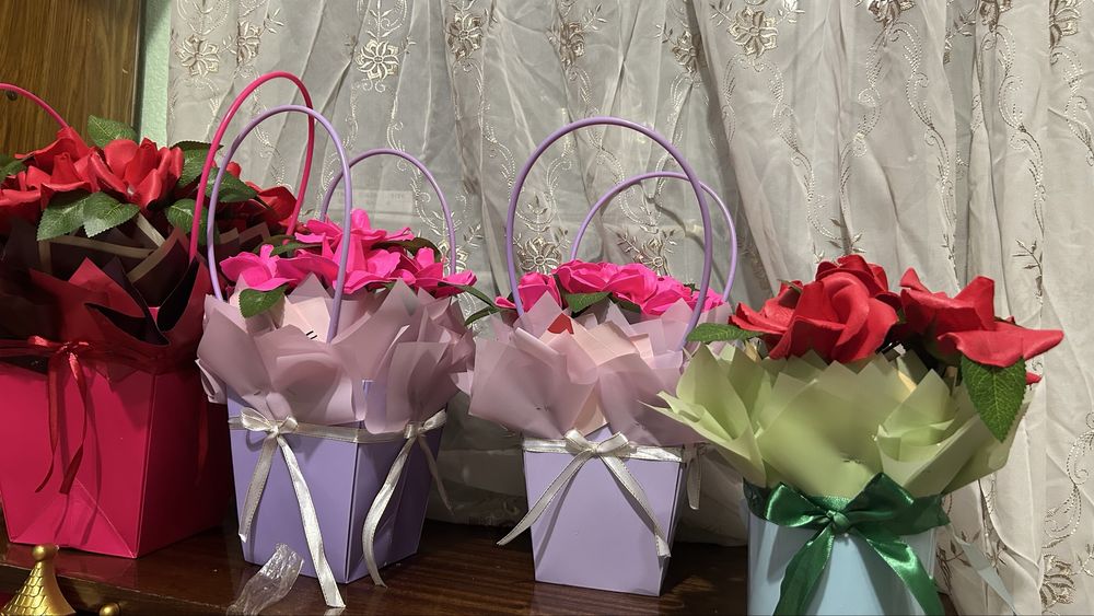 Цветы мыльные букеты 5 шт