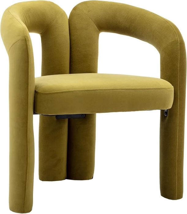 NOU Set 2x scaun M-form, catifea, olive