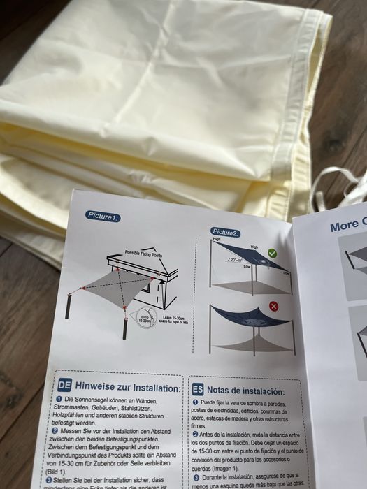 Vela de umbrire 2m pe 2m waterproof shade sail