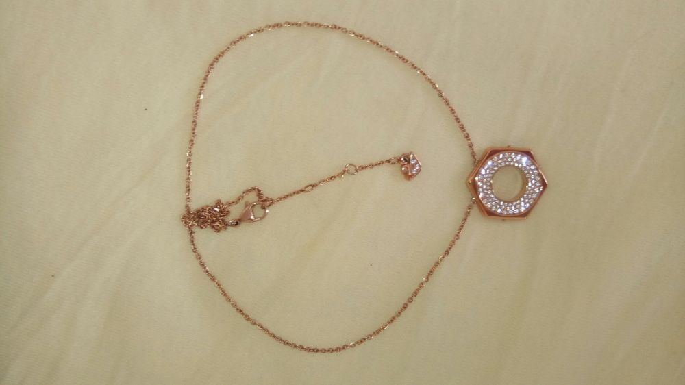 Swarovski Сваровски двулицево колие позлатено