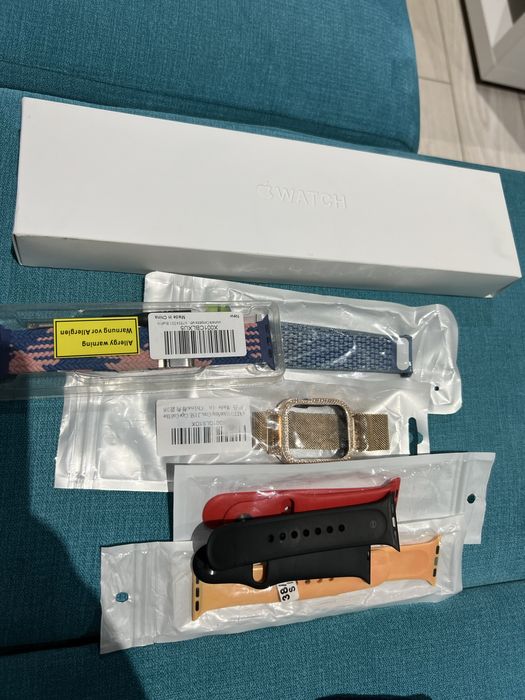 Apple Watch Seria 7, 41mm, Green Aluminium+7 curele