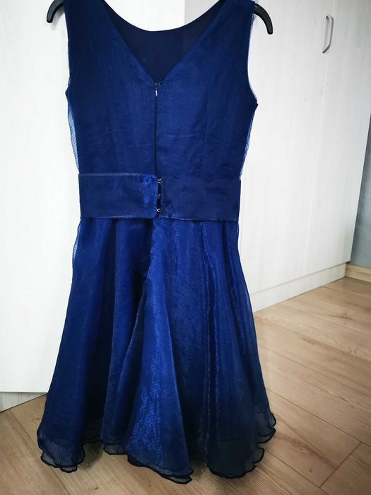 Rochie albastru regal tip baby doll