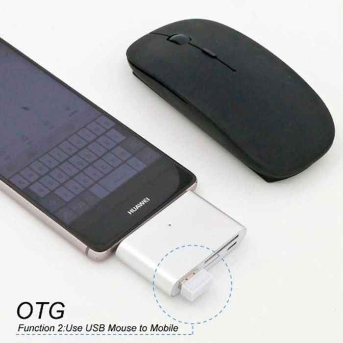 Мултифункционален адаптер и кардрийдър с фукнция за зареждане на тел.