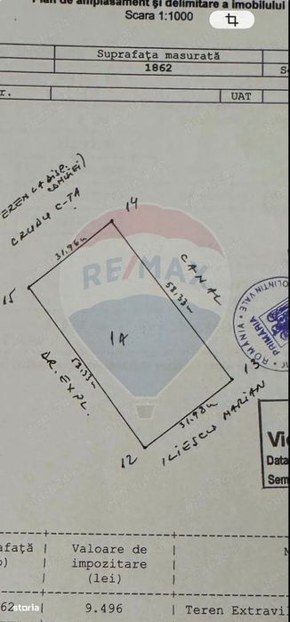 De vanzare teren intravilan 1862 mp in Bolintin-Vale