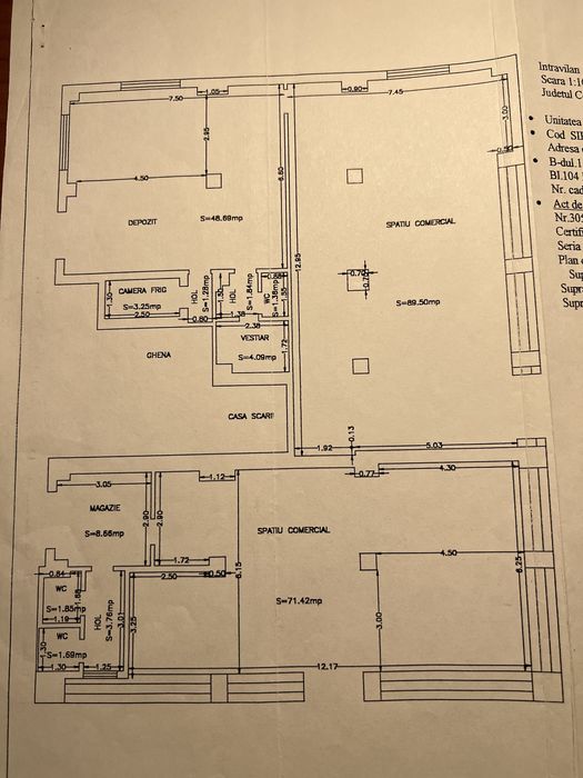 Inchiriez spatiu comercial 260 mp zona Far