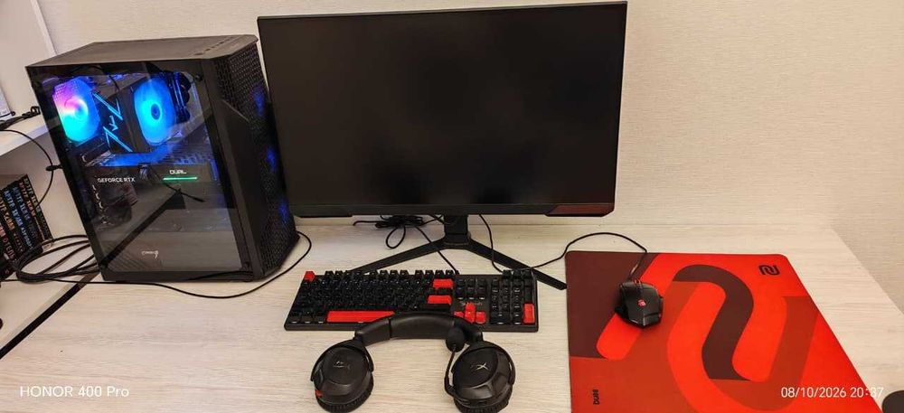 Игровой ПК Ryzen 5 7500F/RTX 5060 8GB/32GB DDR5+Samsung Odyssey G5 27"