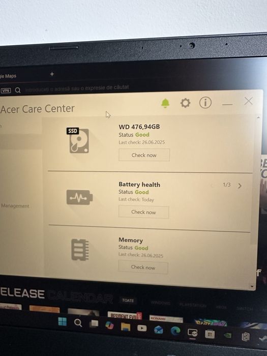 Laptop Acer Aspire 7 Gaming + mouse special Logitech Pro Superlight