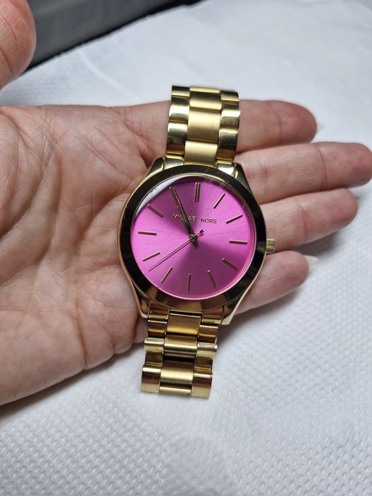 Ceas Dama Michael Kors Slim Runaway Gold & Pink ,MK3264