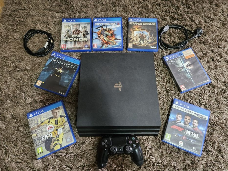 Ps 4 pro 1 TB + controler si jocuri