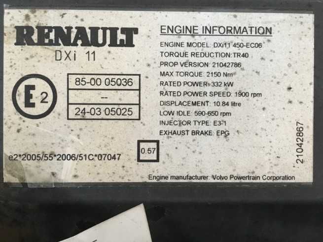 Motor complet DXI 11 450 EC06 Renault Premium - Piese de motor Renault