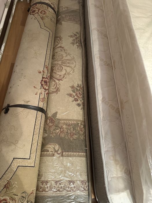 Ковер зеленый шерстяной