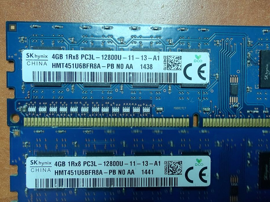 KIT 8GB Memorie Desktop SK Hynix 2 X 4GB DIMM DDR3 1Rx8 PC3L-12800U