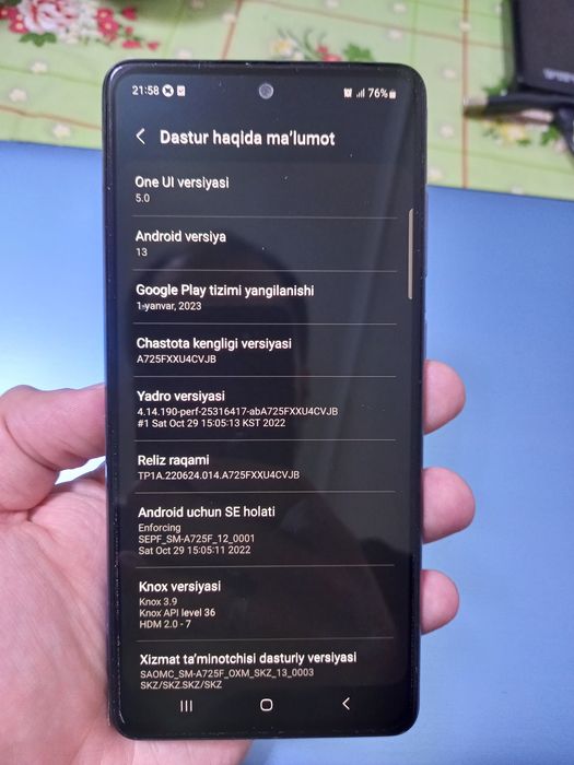 Samsung galaxy A72  ideal 100%