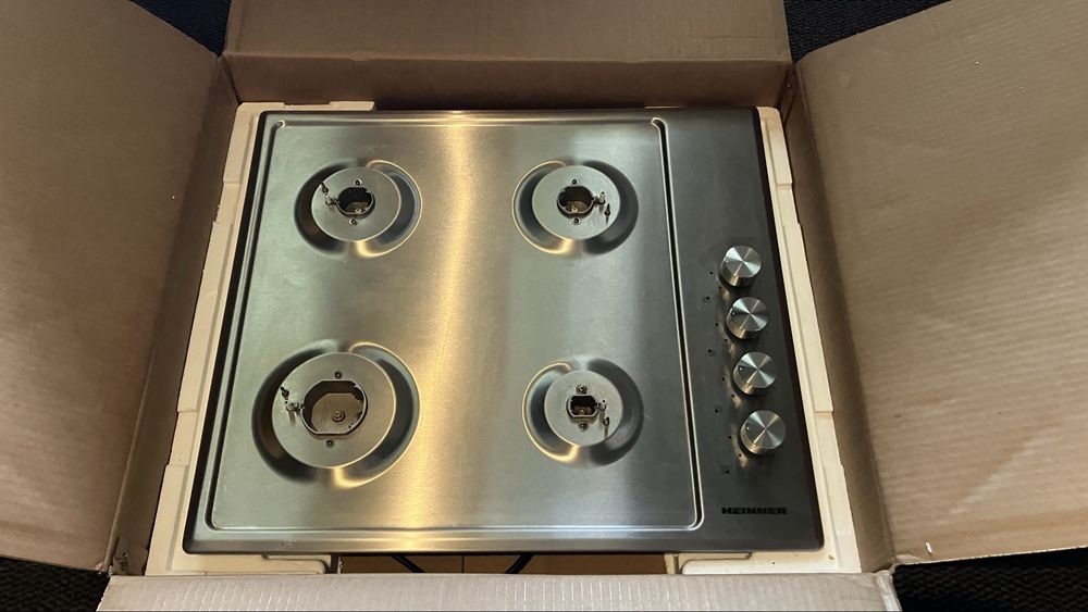 Plită pe gaz încorporabilă ,din inox , HEINNER  in garanție