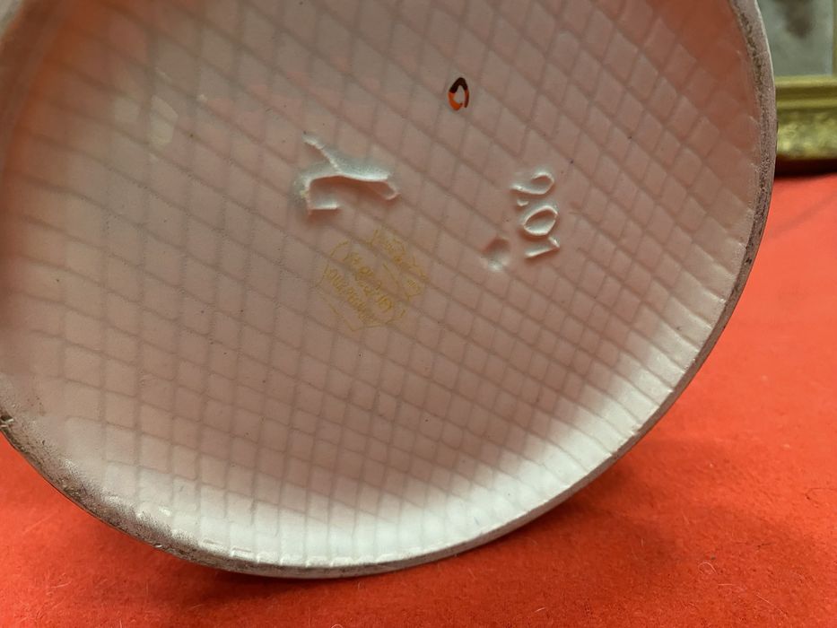 Винтидж ваза с капак H Biquet Belgium 1960 1980 пойна птица